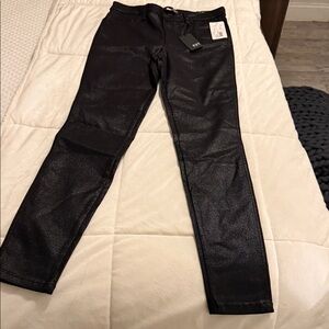 Kut from the Kloth Black Shimmery Toothpick Skinny Jeans